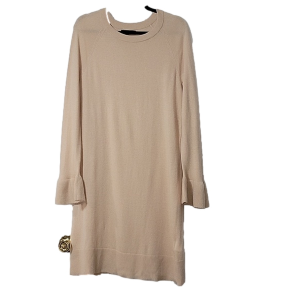 BANANA REPUBLIC sweater dress Camel color in size Large, merino wool/cashmere